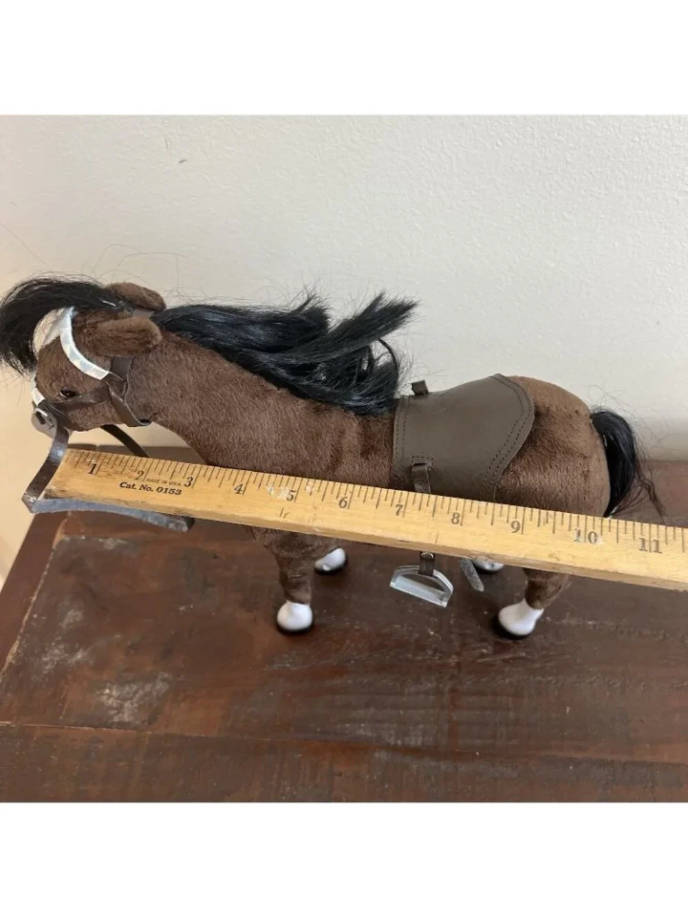 Paradise Horse With Saddle Brown Velvet Touch Play Toy